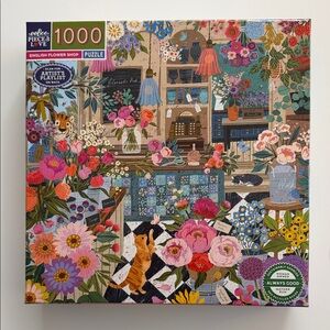 eeBoo English Flower Shop 1000-Piece Jigsaw Puzzle